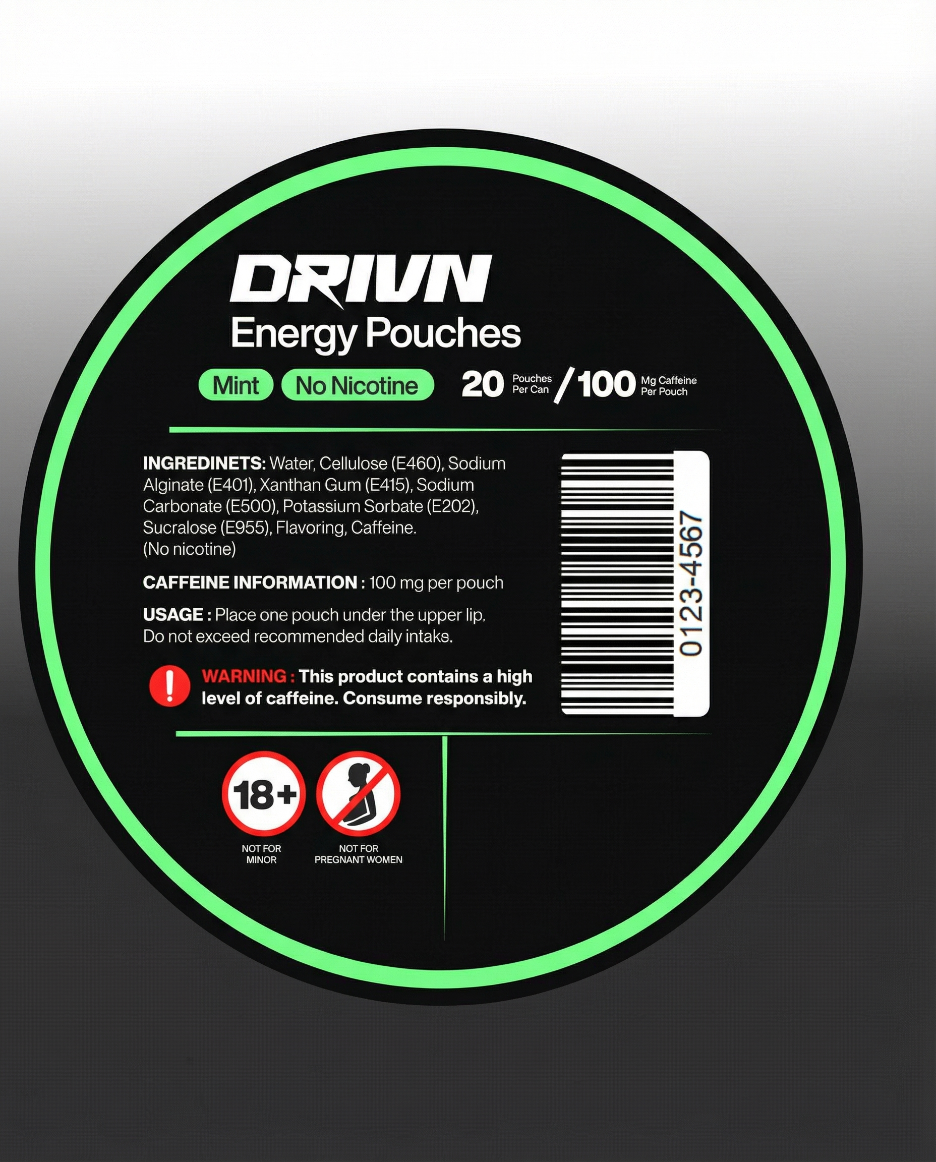 DRIVN MINT · ENERGY POUCHES
